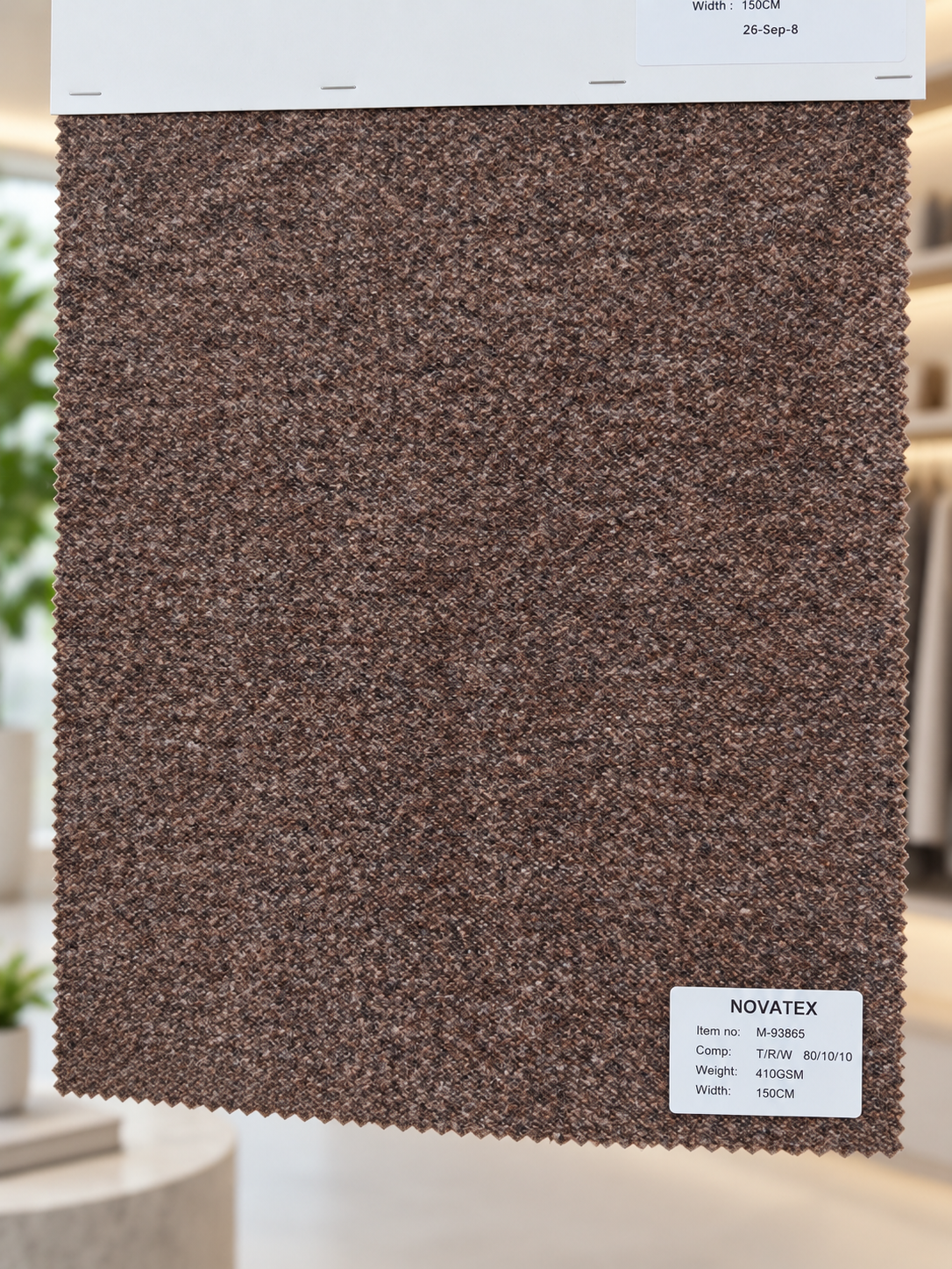 Maille bouclée grattée avec laine – M93865