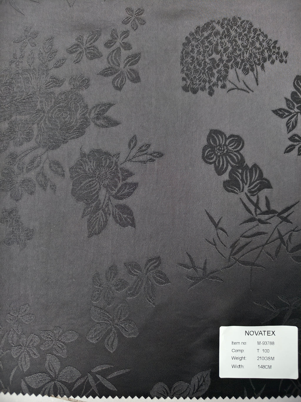 Polyester large pattern jacquard satin – M93788
