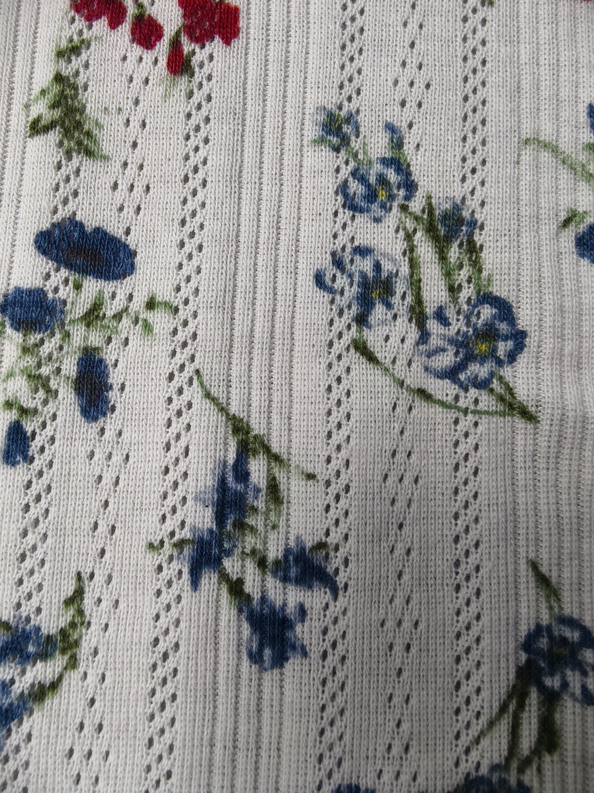 Maille côtelée imprimable en coton et polyester – M93188
