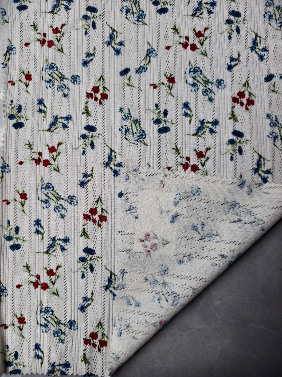 Maille côtelée imprimable en coton et polyester – M93188