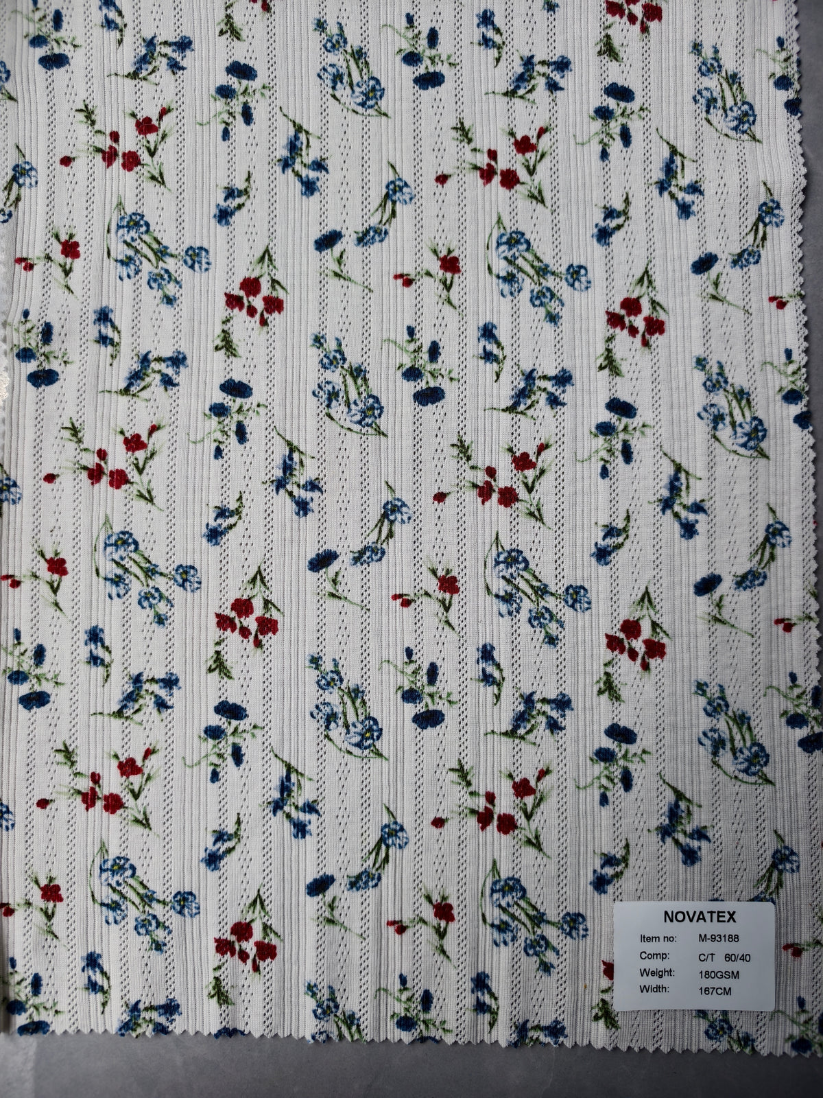 Maille côtelée imprimable en coton et polyester – M93188