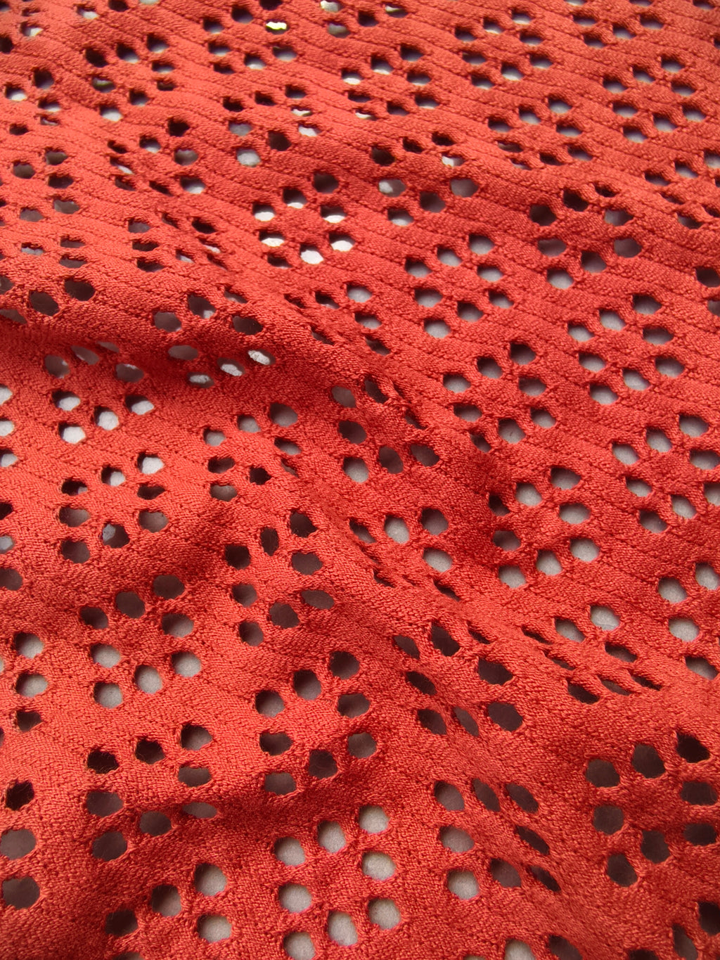 Cotton and elastane openwork knit – M93849