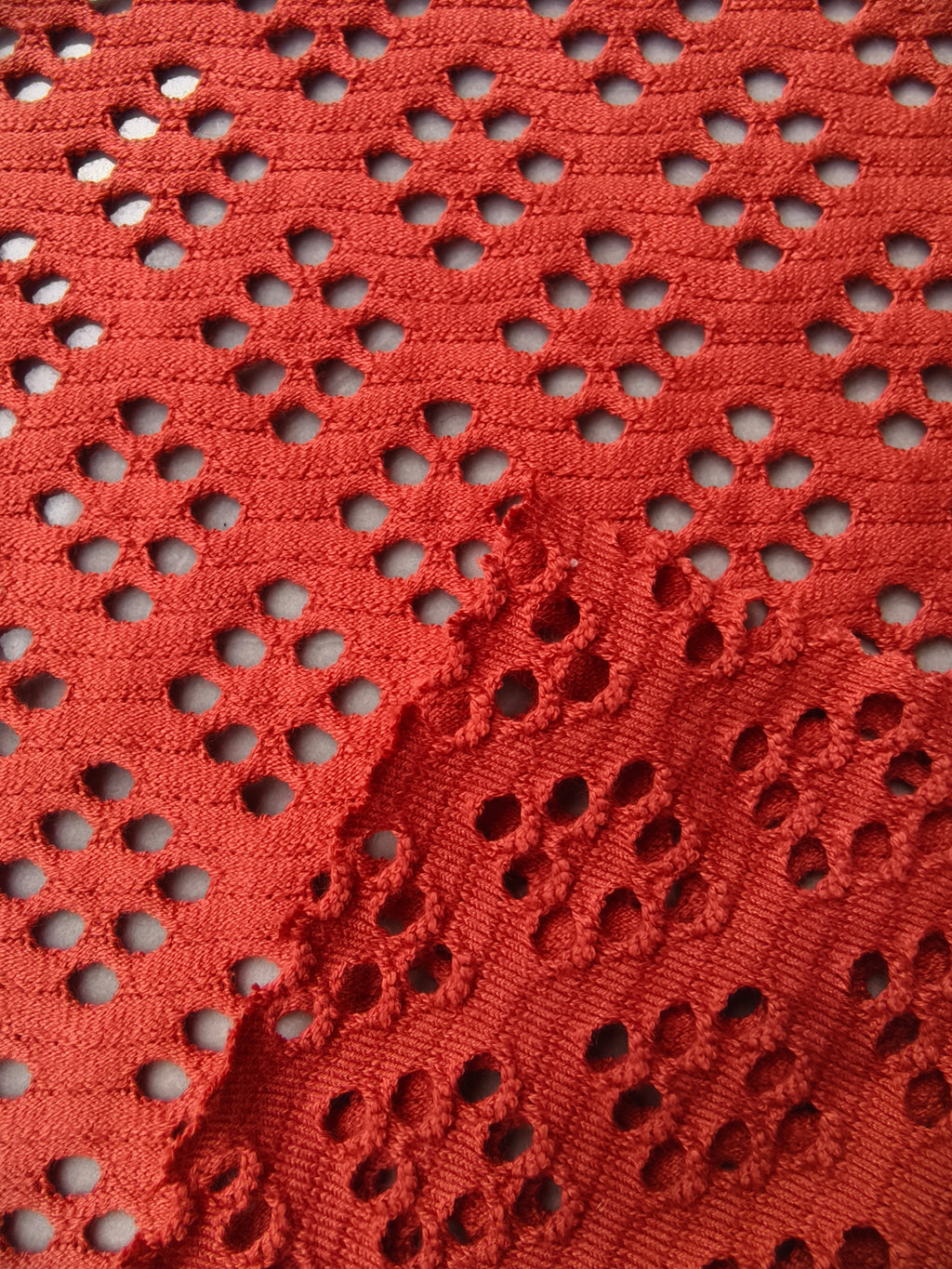 Cotton and elastane openwork knit – M93849
