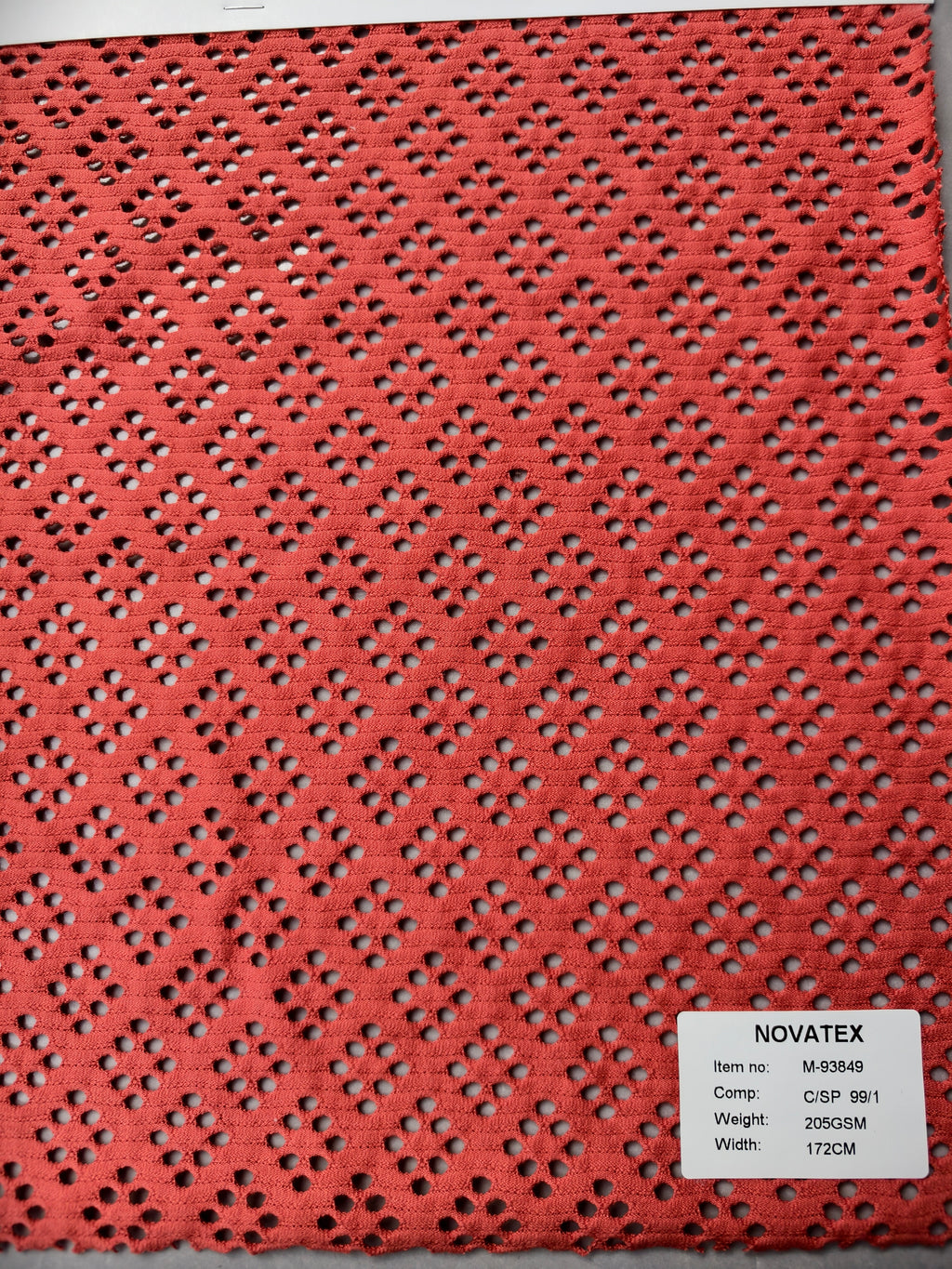 Cotton and elastane openwork knit – M93849