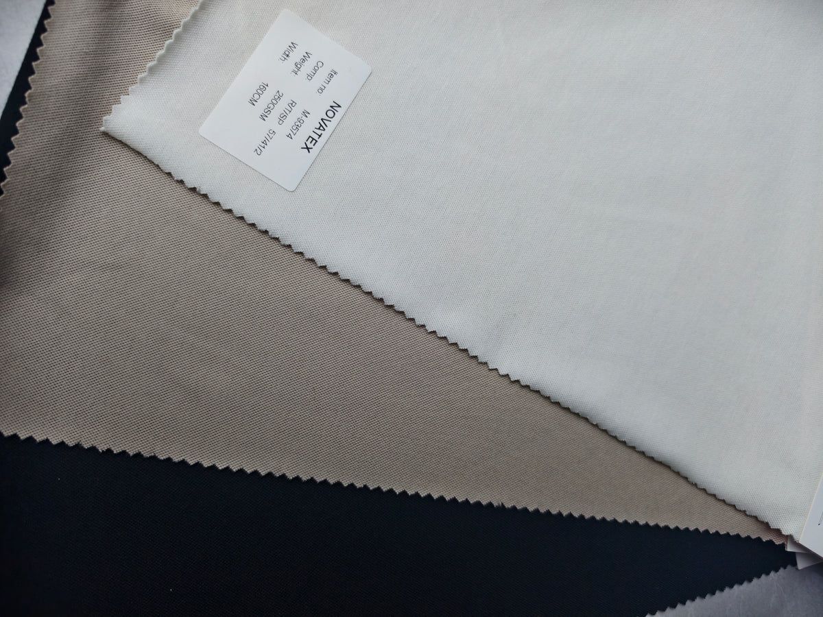 Maille sergée double face en viscose, polyester et élasthanne – M93574