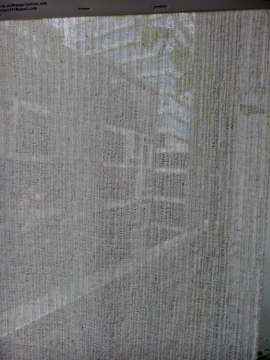 Maille jacquard en polyester et lin – M93631