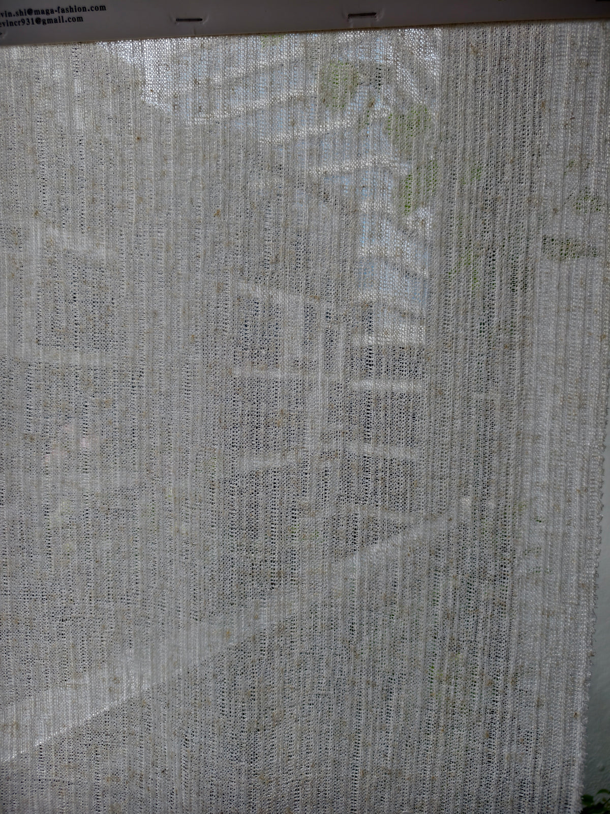 Maille jacquard en polyester et lin – M93631
