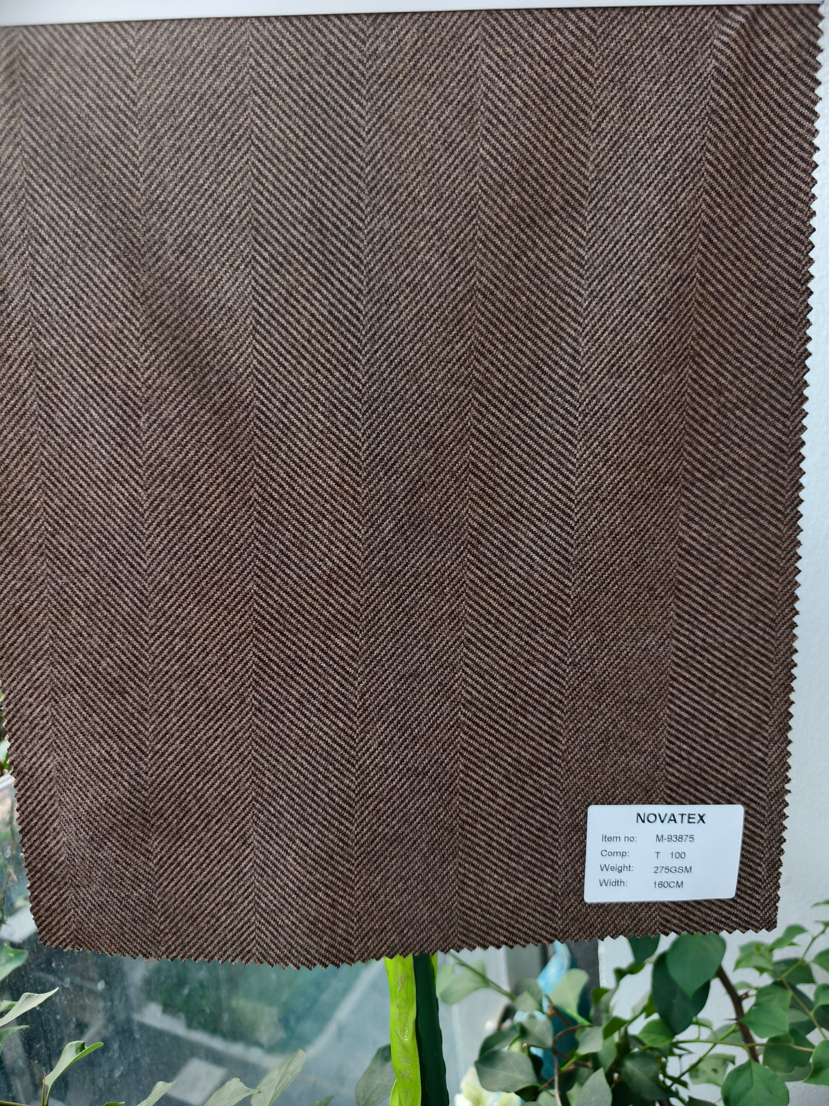 Maille effet laine à motif chevron  - M93875