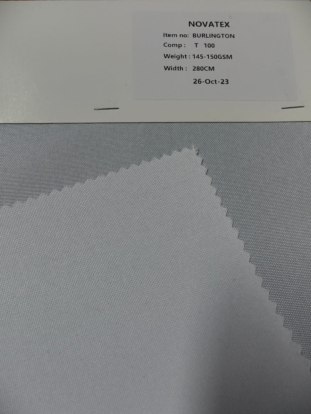 Tissu Burlington grande largeur – 100 % polyester – 280 cm – 150 g/m²