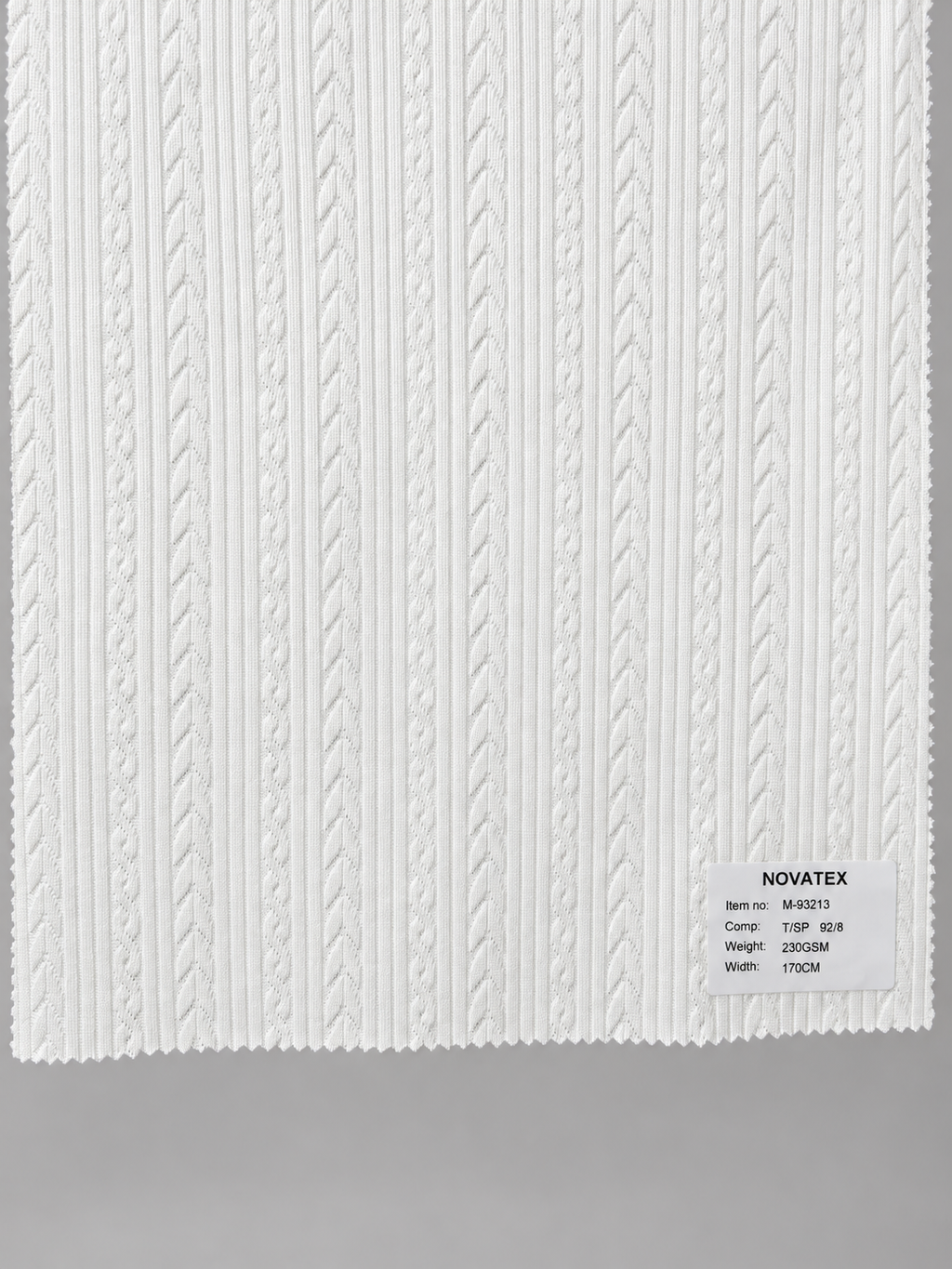 Maille côtelée transférée douce et extensible – M93213