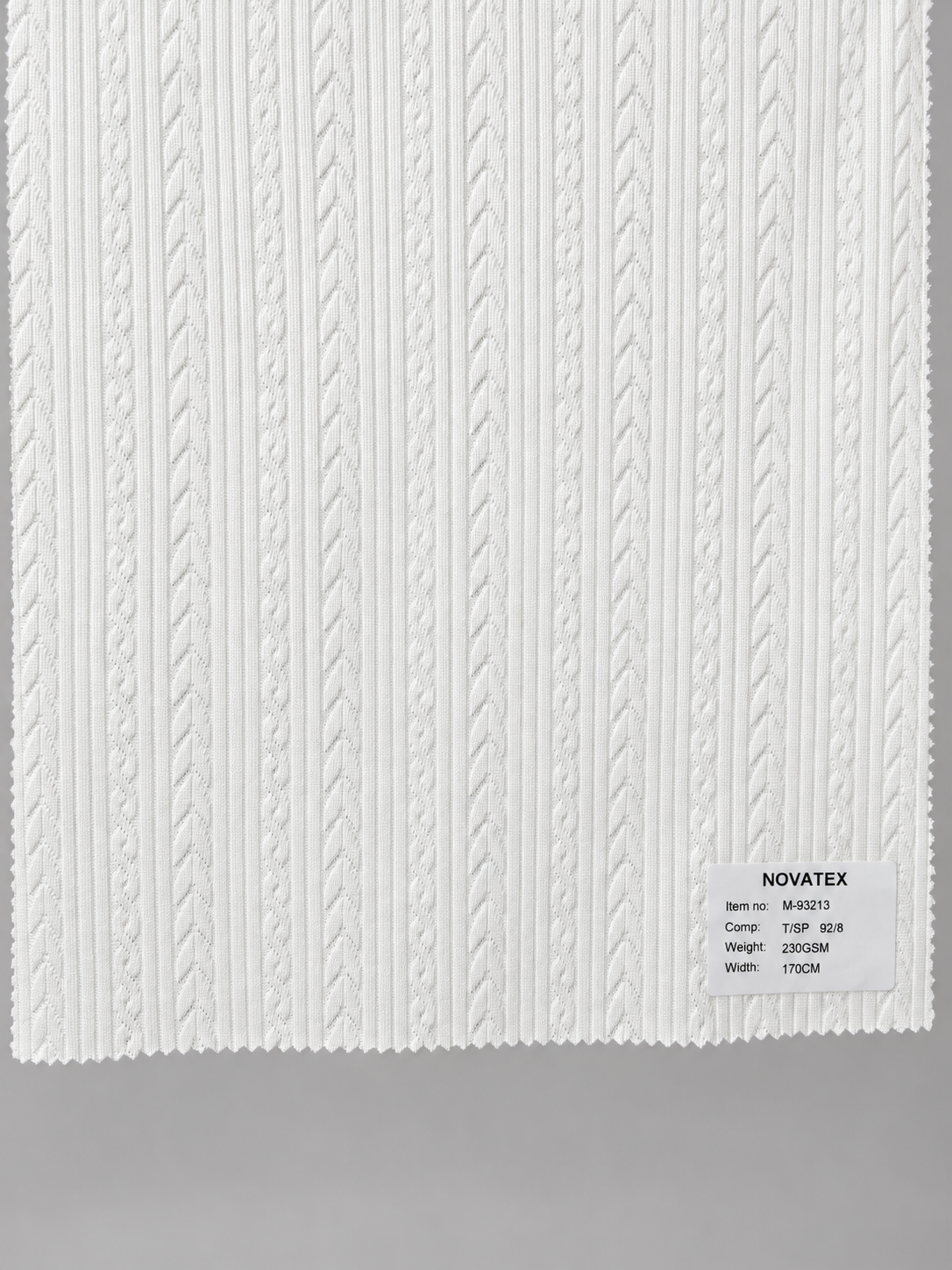 Maille côtelée transférée douce et extensible – M93213