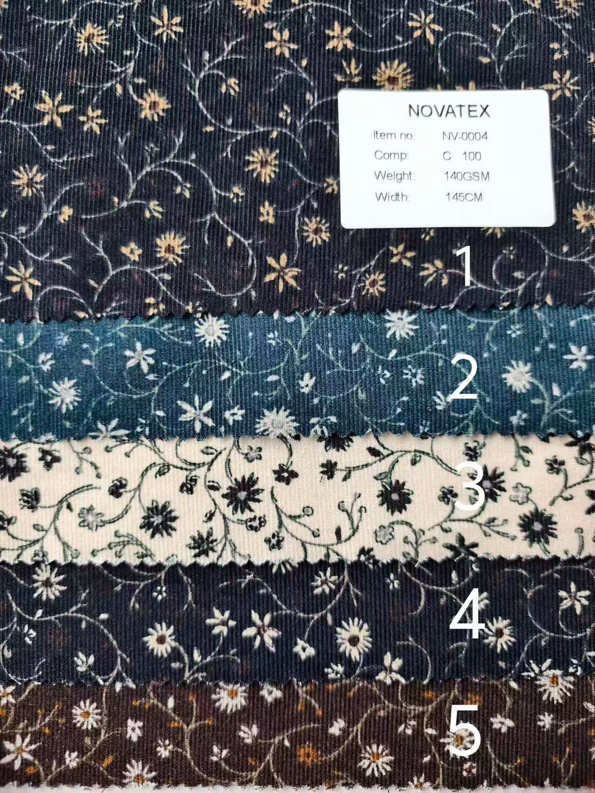 Velours côtelé 21W en coton imprimé – NV-0004