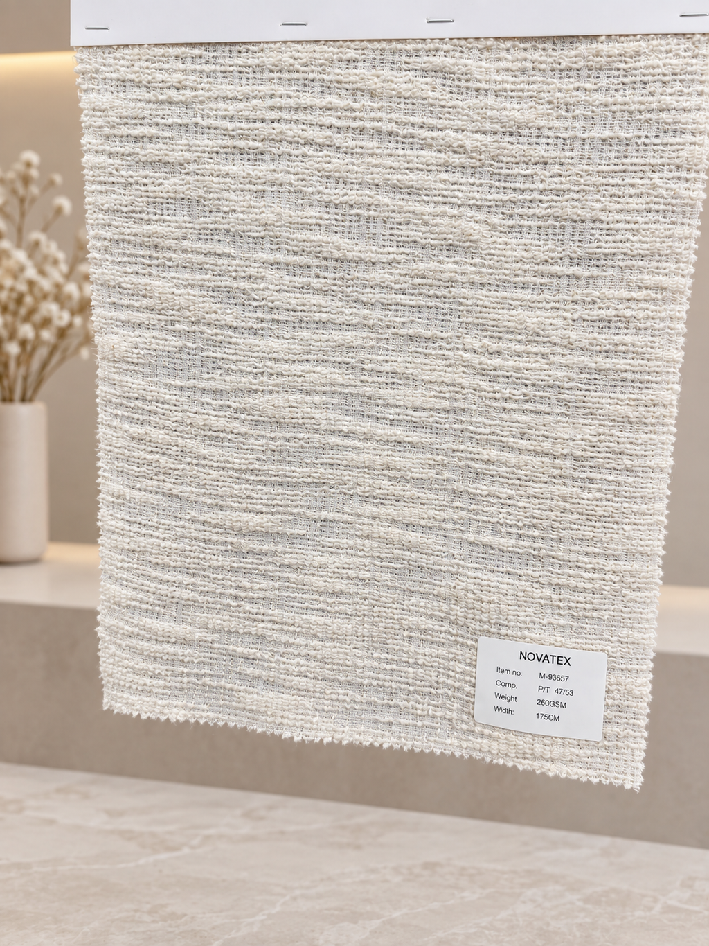Tweed-style textured knit in cotton and polyester – M93557