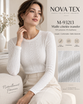 Maille côtelée transférée douce et extensible – M93213