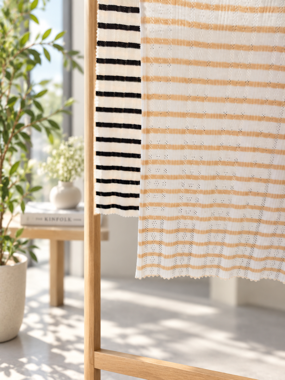 Maille côtelée transfer en coton mélangé – M93175